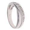 9ct White Gold 0.25ct Diamond Crossover Ring