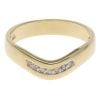 18ct Yellow Gold 0.05ct Brilliant Cut Diamond Wishbone Ring