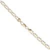 9ct Yellow and White Gold Diamond Cut Fancy Chain 18"