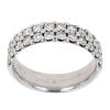 9ct White Gold 1.35ct Diamond Two Row Eternity Ring