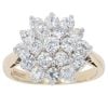 9ct Yellow Gold Cubic Zirconia Cluster Ring