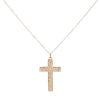 9ct Yellow Gold Filigree Patterned Cross Pendant and Chain 18"