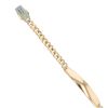 14ct Yellow Gold Monaco Classic Blue Pave Lock ID Bracelet 5.5"