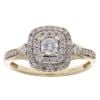 9ct Yellow Gold 0.45ct Brilliant Cut Diamond Cluster Ring