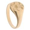 9ct Yellow Gold Welsh Feathers Signet Ring