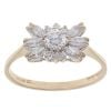 9ct Yellow Gold Cubic Zirconia Cluster Ring