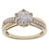 9ct Yellow Gold 0.50ct Brilliant Cut Diamond Cluster Ring