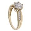 9ct Yellow Gold 0.50ct Brilliant Cut Diamond Cluster Ring