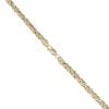 14ct Yellow and White Gold Cubic Zirconia Byzantine Bar Chain 22"