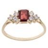 9ct Yellow Gold Garnet And Cubic Zirconia Cluster Ring