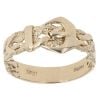 9ct Yellow Gold Patterned Buckle Ring