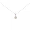 9ct White Gold 0.50ct Diamond Cluster Pendant And 18" Chain