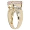 9ct Yellow Gold Rose Quartz And Cubic Zirconia Dress Ring
