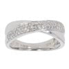 9ct White Gold 0.29cts Diamond Crossover Ring by Anya Belle
