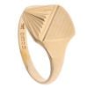 9ct Yellow Gold Patterned Square Signet Ring