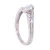 9ct White Gold 0.25ct Diamond Solitaire Shoulder Ring