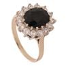 9ct Yellow Gold Cubic Zirconia and Sapphire Cluster Ring