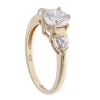 9ct Yellow Gold Cubic Zirconia Three Stone Ring