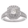 Platinum 1.15ct Diamond Cluster Ring
