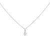 18ct White Gold 0.45ct Pear Cut Diamond Pendant And Chain 16"