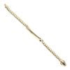 14ct Yellow Gold Monaco ID Curb Enamel Bear Plain Lock Bracelet 5.5"