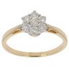 18ct Yellow Gold 0.50ct Brilliant Cut Diamond Cluster Ring