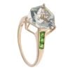 9ct Yellow Gold Prasiolite And Diopside Dress Ring