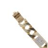 9ct Yellow Gold Cubic Zirconia Curb Bracelet 8.5"