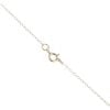 9ct Yellow and White Gold 0.02ct Diamond Wave Pendant and Chain 18"