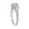 18ct White Gold 0.65ct Diamond Triple Cluster Ring