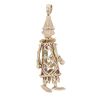 9ct Yellow Gold Multi Gemstone Moveable Clown Pendant