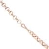 9ct Rose Gold Patterned And Plain Belcher T-Bar Chain 24"