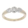 9ct Yellow Gold 0.25ct Diamond Trilogy Ring