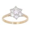 18ct Yellow Gold 0.50ct Brilliant Cut Diamond Daisy Cluster Ring