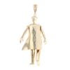 9ct Yellow Gold Cubic Zirconia Gentleman Pendant