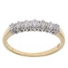 18ct Yellow Gold 0.50ct Brilliant Cut Diamond Half Eternity Ring