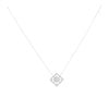 Silver Cubic Zirconia Cluster Square Pendant and Chain 16" by Icesia