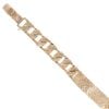9ct Yellow Gold Curb Bark ID Bracelet 8"
