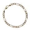 9ct Yellow Gold Figaro Bracelet 8.5"