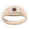 9ct Yellow And White Gold Garnet Signet Ring