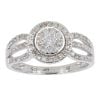 9ct White Gold Diamond Cluster Ring by Anya Belle