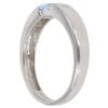 9ct White Gold 0.02ct Diamond and Blue Topaz Dress Ring