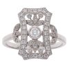18ct White Gold 0.25ct Brilliant Cut Diamond Fancy Ring