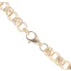 9ct Yellow Gold Patterned and Plain Belcher Chain 26"