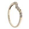 9ct Yellow Gold 0.04ct Diamond Wishbone Ring
