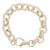 9ct Yellow Gold Cubic Zirconia Belcher Bracelet 8.5"