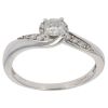 9ct White Gold 0.33ct Brilliant Cut Diamond Twist Solitaire Ring