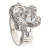 Silver Cubic Zirconia Knot Ring