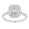 18ct White Gold 1.25ct Princess, Baguette And Brilliant Cut Diamond Cluster Ring