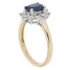 18ct Yellow Gold 0.44ct Diamond and Sapphire Cluster Ring